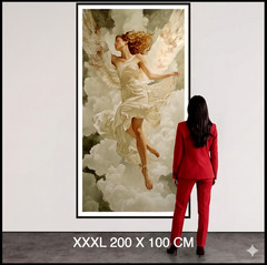 Anne Dias (1985) – (XXL) Giant Angelic duet by the sea 200x100cm