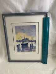 Venice Italy Watercolor Painting Original Artwork Gondola Signed Framed Matted