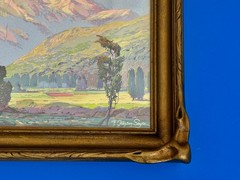 F Crayson Sayre 1922 California Landscape Serigraph Signed.