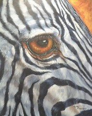 ZEBRA,profile,wildlife,Original,acrylic,eye,african,zoo,animal,painting,safari