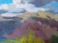 Oil painting In Carpathians Landscape Ukrainian painter Canvas original decor