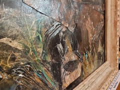 RARE Vintage ’60s Native American Indian Old WEST Petroglyph Painting