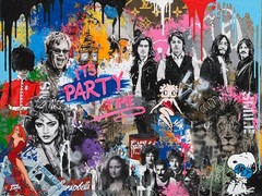 Yuvi – It’s Party Time, Original Painting – Mixed Media, Hand Signed, 101×76 cm