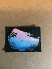 ACEO ATC original landscape 2.5 x 3.5 Mini Painting Brush Swipe Collection