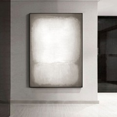 Hand Painted High-end Oil Painting Light Luxury Gray White Decorative Painting