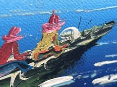 Hong Kong Harbor Original Vivid Color Acrylic on Canvas Painting