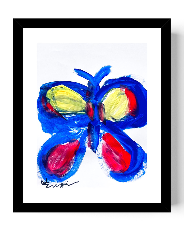 Guajardo Art: Simply Butterfly 14X11 Paper Signed Whimsical Interior Home Decor