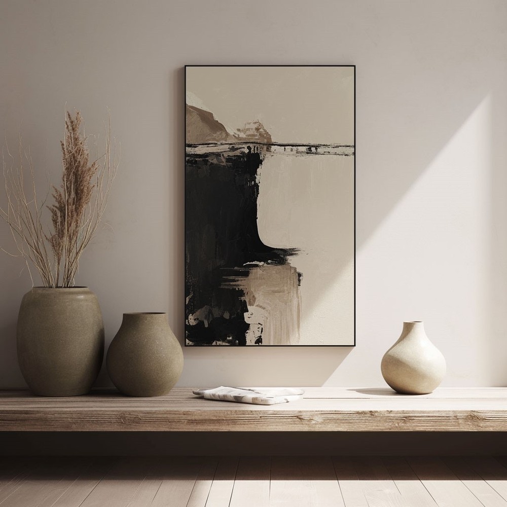 Gray Hand Painted on Oil Painting Home Decor Conceptual Abstract Wall Art