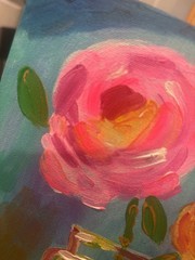 Maribel: Original Painting, Abstract Flowers 8×10 Home Decor