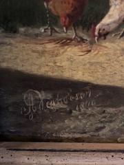 ALBERTUS VERHOESEN (1806-1881) Framed Poultry Oil On Board