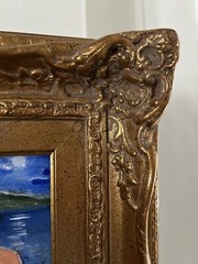 Oil On Canvas “moonlight Lady” Original By Robert Thompson Framed