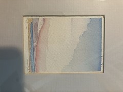 Watercolor Painting On Paper Titled Venice 1990 In Picture Frame 7 1/2 x 7 1/2