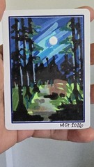 Original ACEO Moonlit Path Painting 4.0