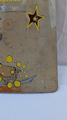 VTG Piece of street art painted on repurposed industrial object by KingTekk 2001