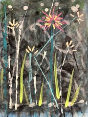 Original Abstract Expressionism 9×12 Winter to Spring Handmade Unique Signed Art