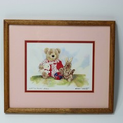Vintage Amanda’s Friends: Let’s Play Ball by Wendy Tosoff Print