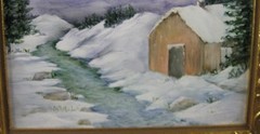 1958 Marguerite Johnson Cheyenne, WY Painted Tile Cabin