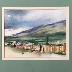 Original Outdoor Landscape Watercolor Painting by Fran Ritchie Yost