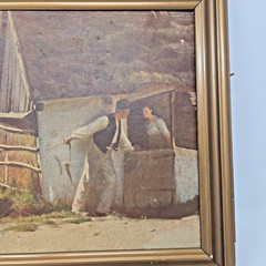 Hans Brasen Summer Day Antique Oil Painting Reproduction Framed Danish Cow Art