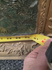 Antique painting. Artist Ernst Gentzel Germany .Impressionism: A Double Painting