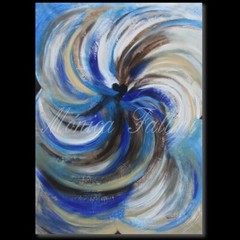 Power of the heart acrylic painting on rolled canvas 50 x 67 inches