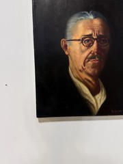 Martin J. Murray (American, 1908–1997) „Self Portrait“ Oil, 1977