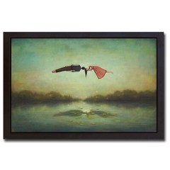 Black Framed Dreamers Meeting Place by Huynh Canvas Giclee Art (22 in x 32 in)