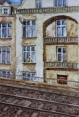 Old Town Painting Watercolour Architecture European Urban Cityscape Art Krakow