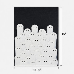 Halloween Decorations, Ghost Wall Art Hand Painted Painting, Unframed Spooky Gho