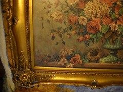 BARBARA MOCK „COLETTE’S COLLECTION“ OIL PAINTING / BENTLY HOUSE GOLD FRAME