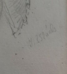JOZEF ISRAELS (1824-1911) , Charcoal on Paper , Two sided portraits, Signed