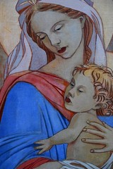 Madonna & Child with Roses – Original Oil Painting on Linen – 11×14 In – Floral