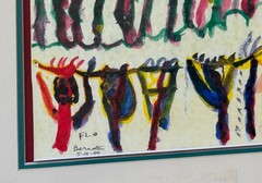 Flo Bernstein Florence Listed Kansas City Artist Art Watercolor Painting Mcm Vtg