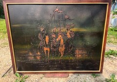 Carlo of Hollywood Conquistador Horses Oil / Acrylic Painting Abstract GRAIL!!