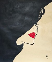 René Gruau Signed French Fashion Illustration Paper Art