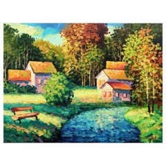 Alexander Antanenka „Our Bench“ Hand Signed Original Painting Canvas COA