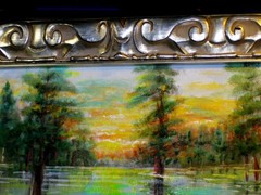 Original Caddo Lake ’76 Landscape Pond Water Reflections Swans Tree Oil Painting