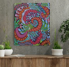 Original Abstract Ocean Painting Underwater Nautical Art Coastal Sea Painting
