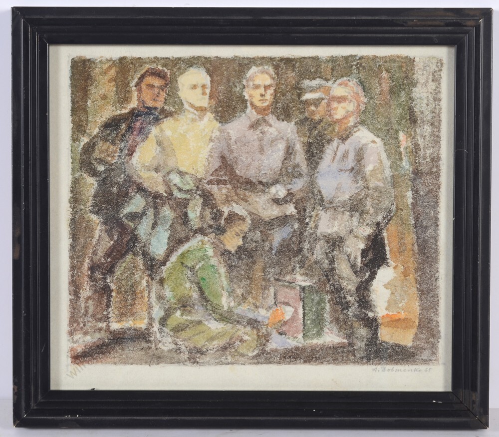 Anatoli Dovzhenko (1932-1991) „Partisans“, Watercolor, 1965 (1)