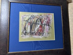 Cotrilee 2006 „Abstract Composition Scene“ Mixed Media Painting – Signed/Framed