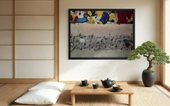 Unique Abstract Art Mixed Media Painting |Home Decor Modern Contemporary Design