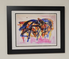 SERIGRAPH ON WATERPAPER „COLOR HORSES“ BY NEITH NEVELSON SIGNED!!
