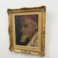 Elegant Portrait Oil Painting „Old Man“ Authentic Small Art