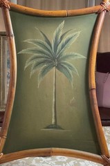 Bamboo Tiki Wall Art Palm Tree Tropical Coastal Decor Hanging 27.5 in x 19.75 in
