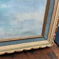 Vintage Oil Painting Still Life Floral Bouquet Pastel Fresh Flowers Framed Signd