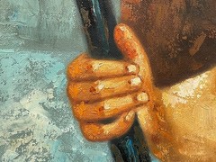 BRUCE LEE Painting, Return of The Dragon – Kung Fu Art – Chuck Norris