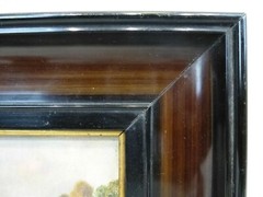(B1294) Small Oil Painting „Waters at the Edge of the Forest“ illegibly signed
