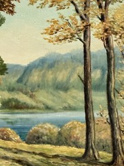 ALFONS BAUMGART ANTIQUE MINNESOTA PLEIN AIR LANDSCAPE OIL PAINTING OLD 1930s