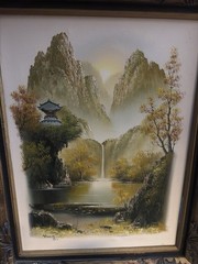 Vintage Original Oil Painting Signed By SUH JIN HEE Fall Autumn Landscape Framed