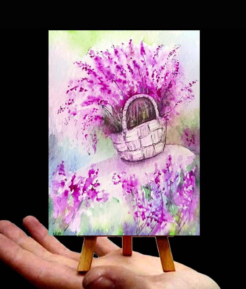 Original Flowers ACEO floral still life watercolor painting signed